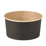 Bowls, Buckaty 33 Ounce, Paper, Black & Kraft, 5.9 x 5 x 2.95 Inch,8 - 45 COUNT