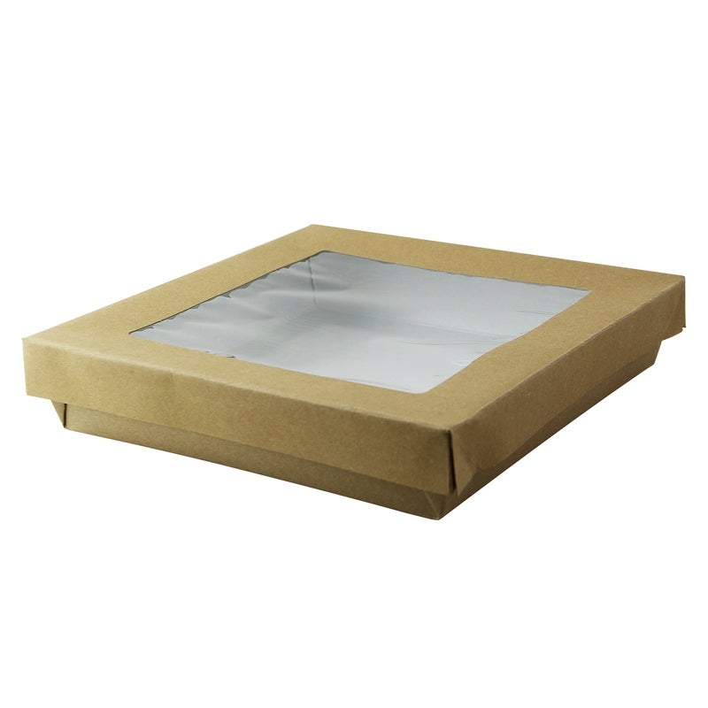 Boxes, Kray, 7.1 x 7.1 x 2 Inch, Kraft, with Window,4 - 50 COUNT
