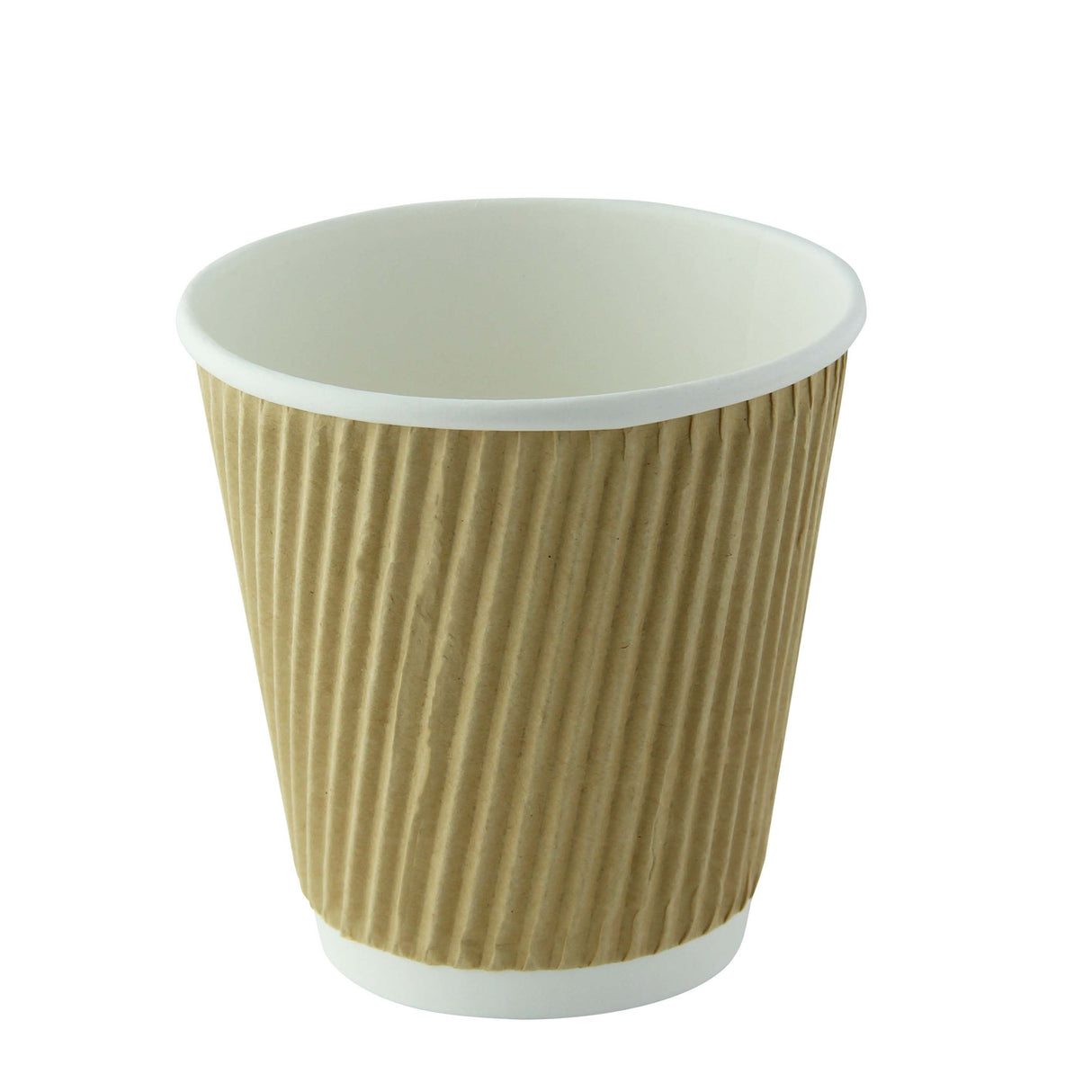 Cups, 10 Ounce, Paper, Kraft, Ripple-Wall, 3.5 x 3.3 Inch,20 - 25 COUNT