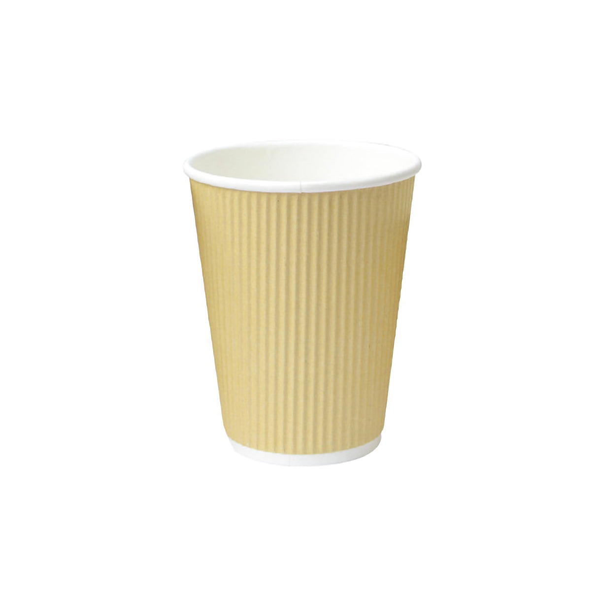 Cups, 8 Ounce, Paper, Rippled-Wall, Kraft, 3.10 x 3.60 Inch,25 - 40 COUNT