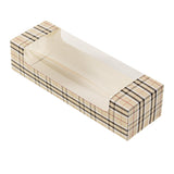 Boxes, Pastry & Cake, Pastry Tek 9.75 x 3.25 x 2.25 Inch, Paper, Plaid, with Window,100 - 1 EACH