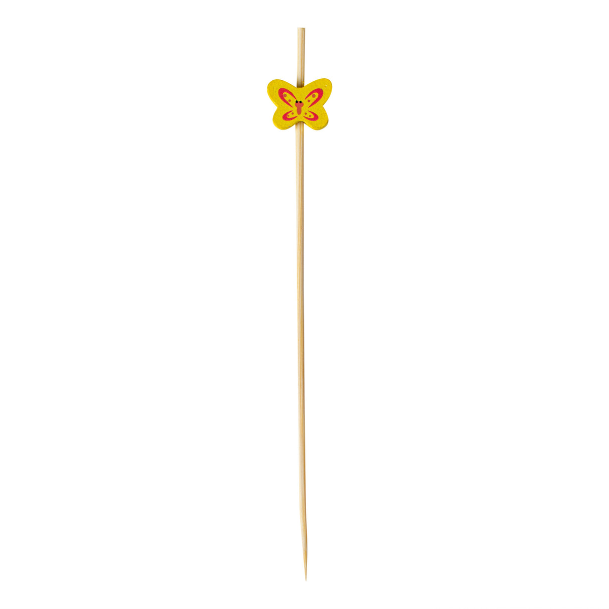 Skewers, 4.75 Inch, Bamboo, Yellow Butterfly,1000 - 1 EACH