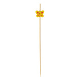 Skewers, 4.75 Inch, Bamboo, Yellow Butterfly,1000 - 1 EACH
