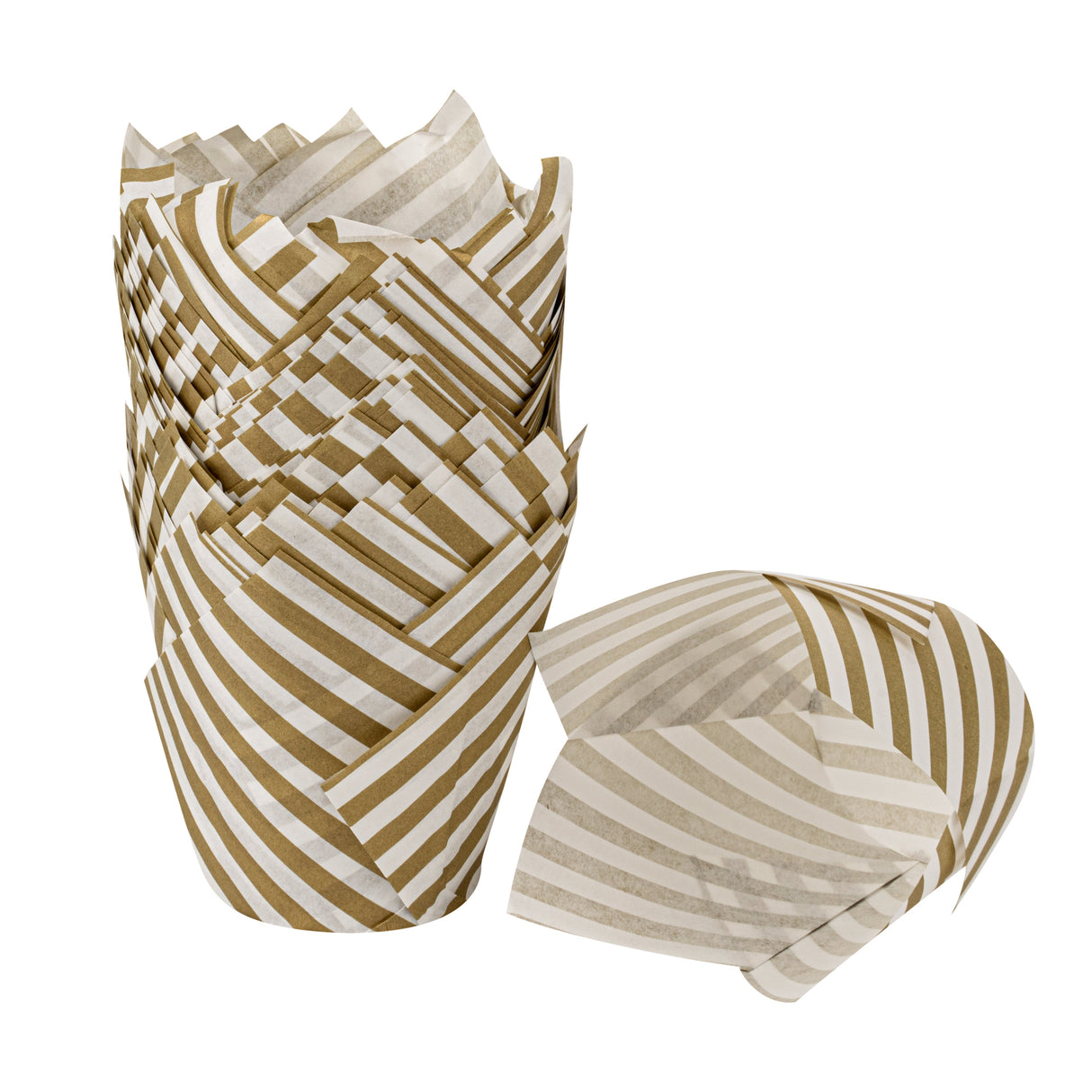 Cups, Baking, 3.50 Ounce, Greasproof Paper, White, Tulip, 3.25 x 3.25 x 3.25 Inch,50 - 1 EACH