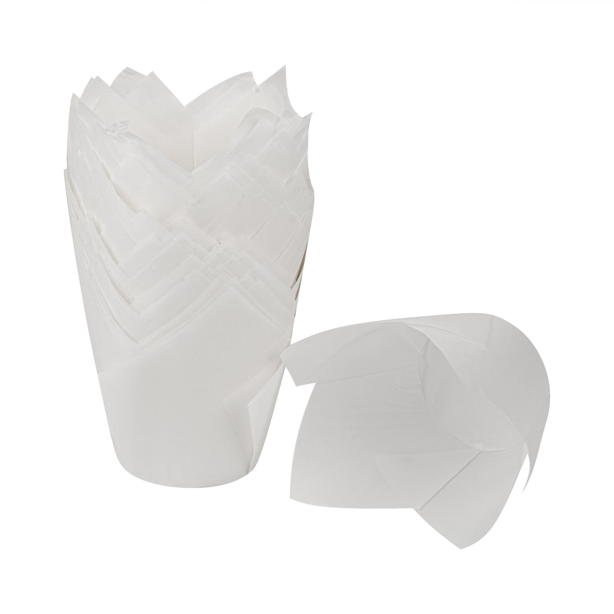 Cups, Baking, Panificio 3.50 Ounce, Greaseproof Paper, White, Tulip,50 - 1 EACH
