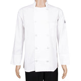 Jacket, Chef, Long-Sleeve, Basic, White, Medium, Poly/Cotton Blend,1 - 1 EACH