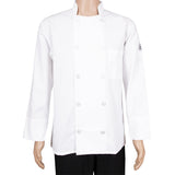 Jacket, Chef, Long-Sleeve, Basic, White, Extra Large, Poly/Cotton Blend,1 - 1 EACH