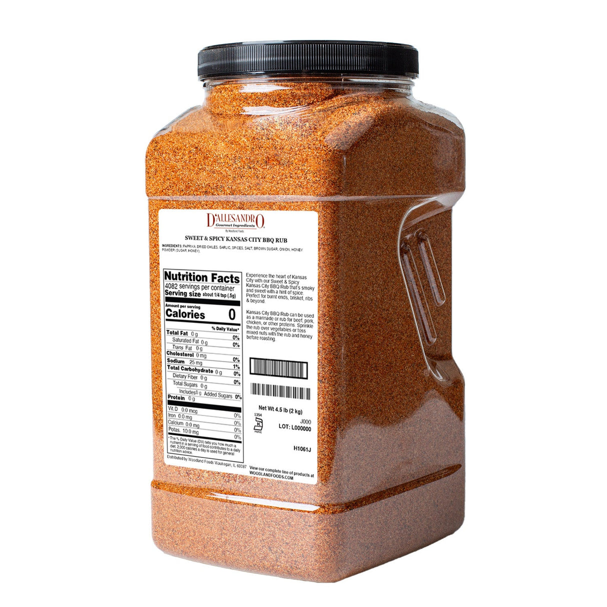 Seasoning Rub, Barbecue, Kansas City, Sweet & Spicy,1 - 4.5 POUND