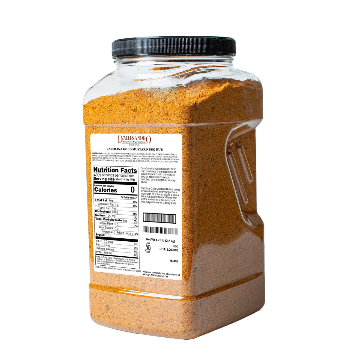 Seasoning Rub, Carolina, Gold Mustard,1 - 4.75 POUND