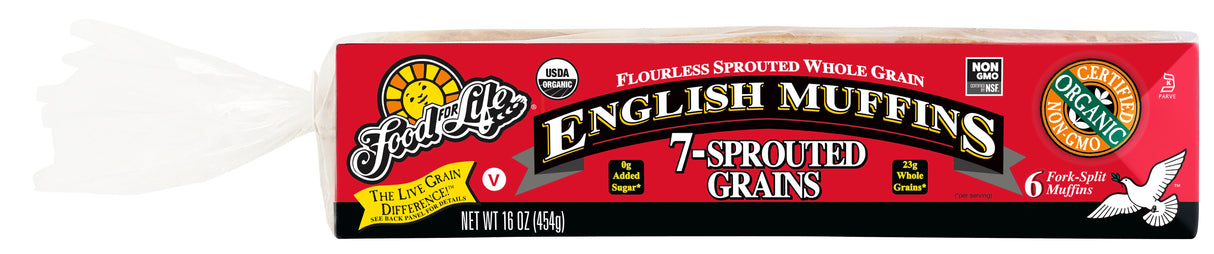 Muffins, English, Sprouted Grain, 2.67 Ounce,6 - 6 COUNT