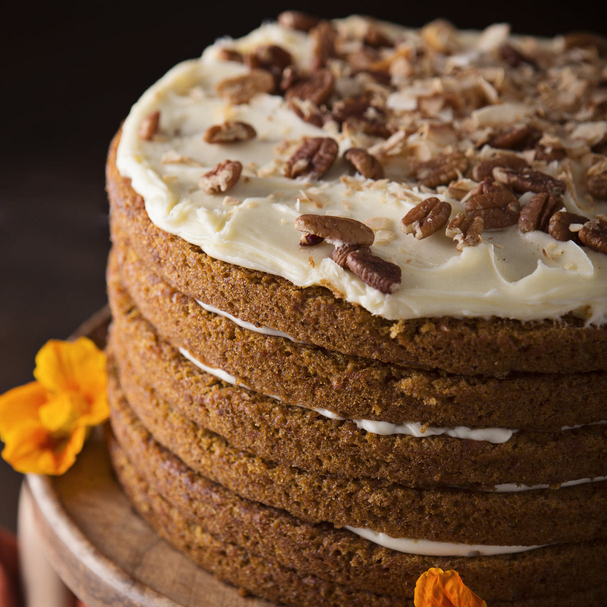 Cake, 6-Layer, Carrot, Iced, Unsliced, Frozen,2 - 10 IN
