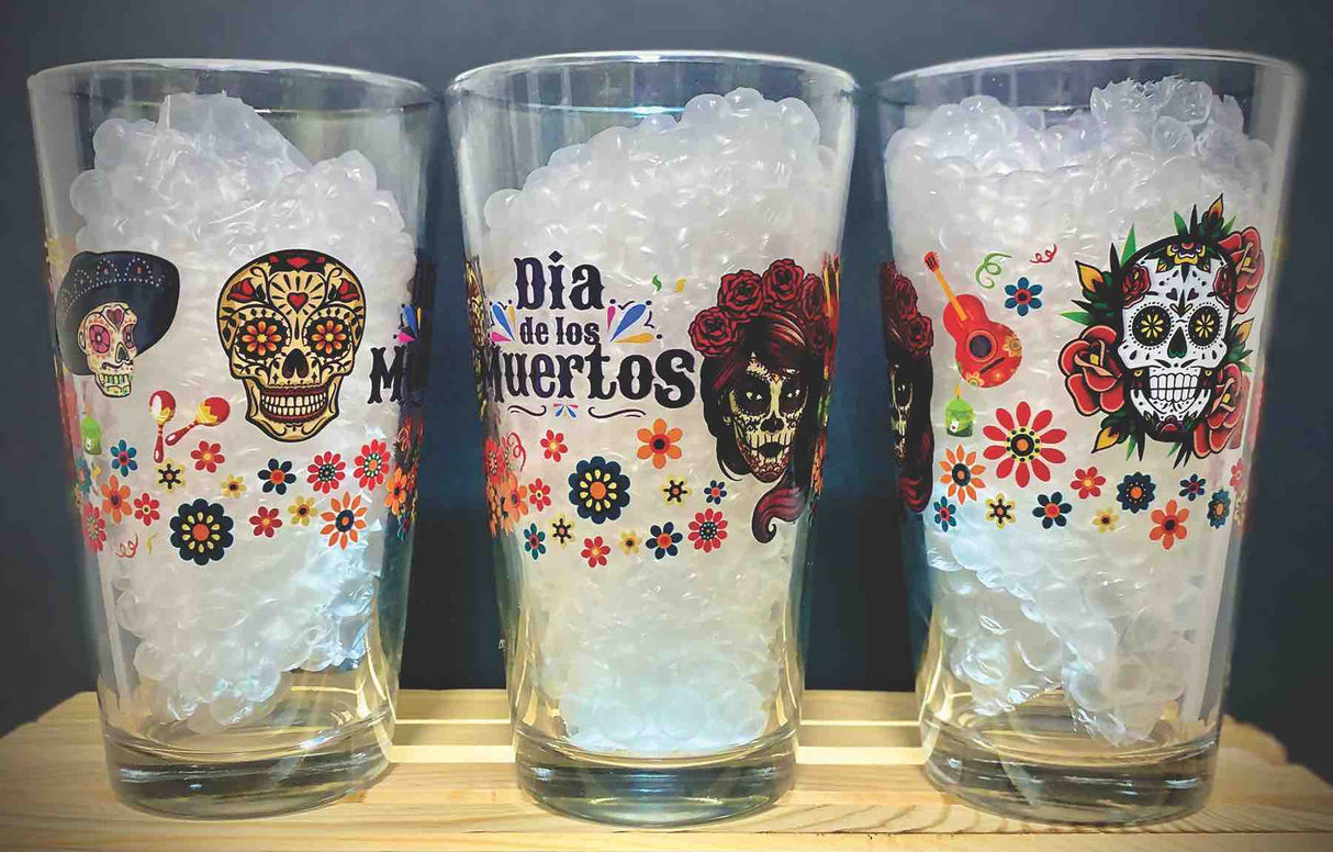 Glasses, Mixing, Day of the Dead, 16 Ounce,24 - 1 EACH
