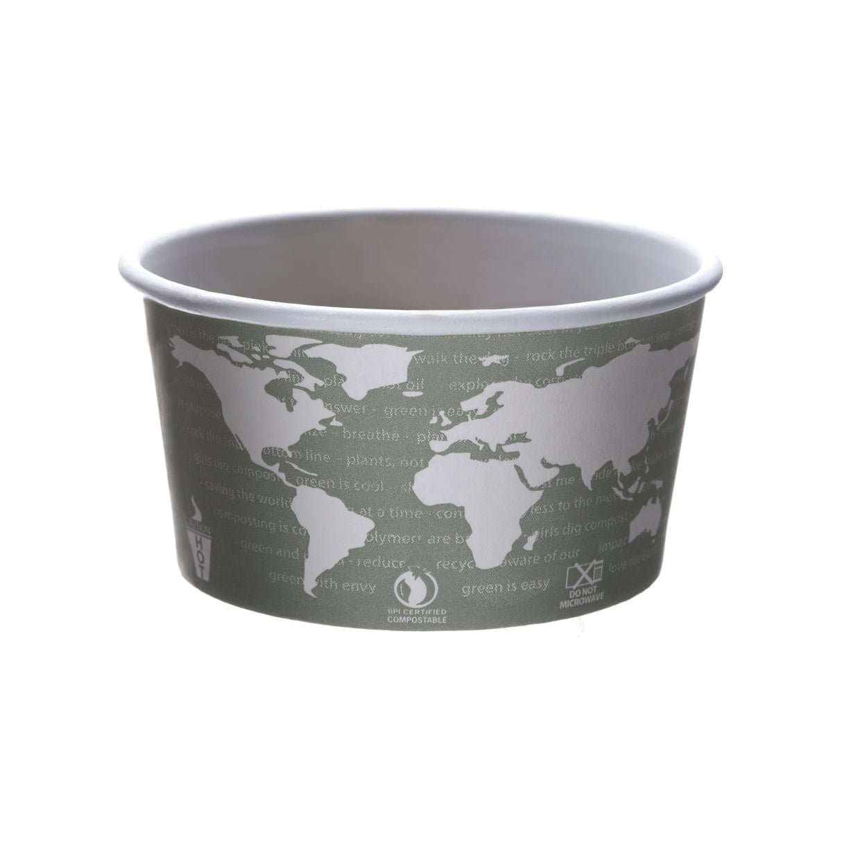 Cups, Hot, 12 Ounce, Paper, Green & White, Compostable, 12 Ounce,10 - 50 COUNT