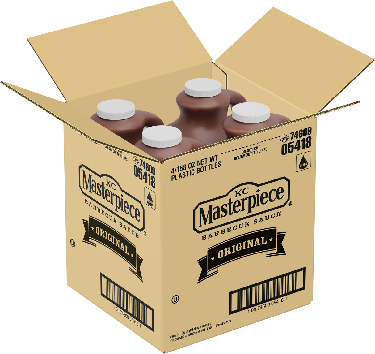 Sauce, Barbecue, Original, Kettle Cooked,4 - 158 OUNCE