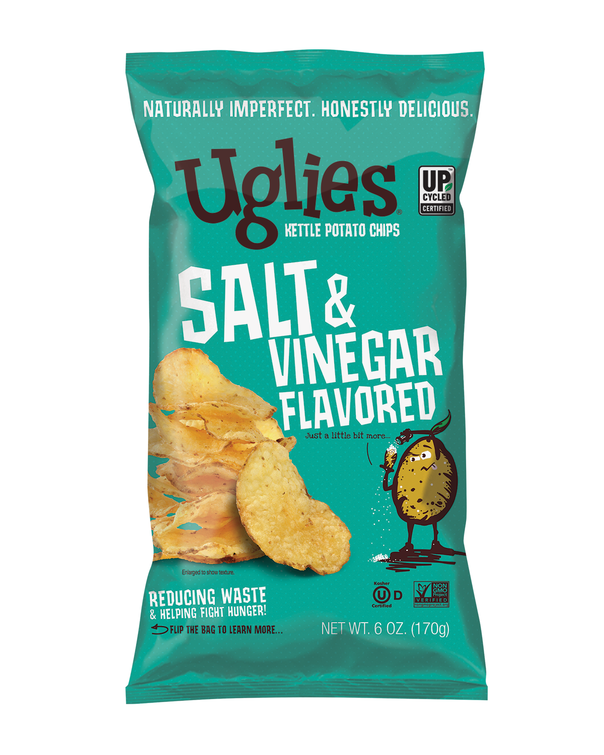 Chips, Potato, Kettle-Cooked, Salt & Vinegar,12 - 6 OUNCE