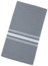Napkins, Bistro, 18 x 22 Inch, Dark Grey with White Stripes,25 - 12 COUNT