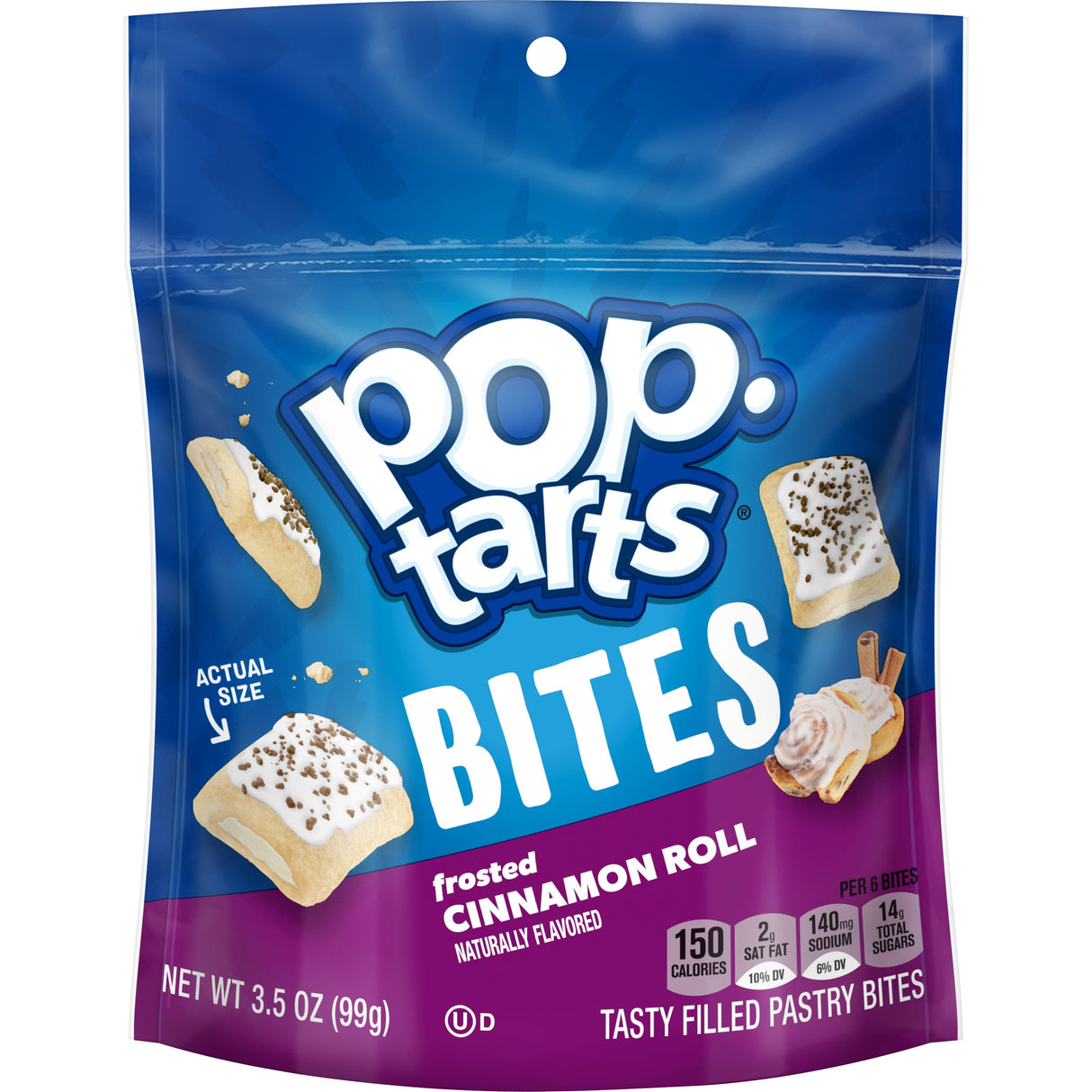 Snack Bites, Frosted Cinnamon Roll,6 - 3.5 OUNCE