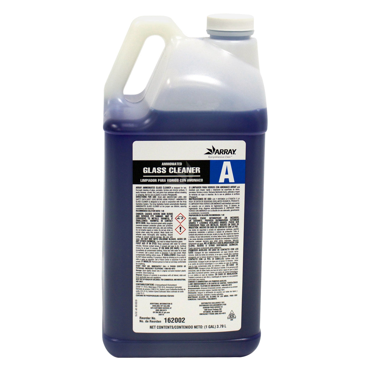 Cleaner, Glass, Liquid, Ammoniated,1 - 1 GALLON