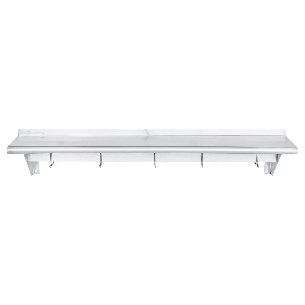 Rack, Pot, 15 x 60 Inch, Wall Mounted, Stainless Steel, 18 Hook, with Shelf,1 - 1 EACH