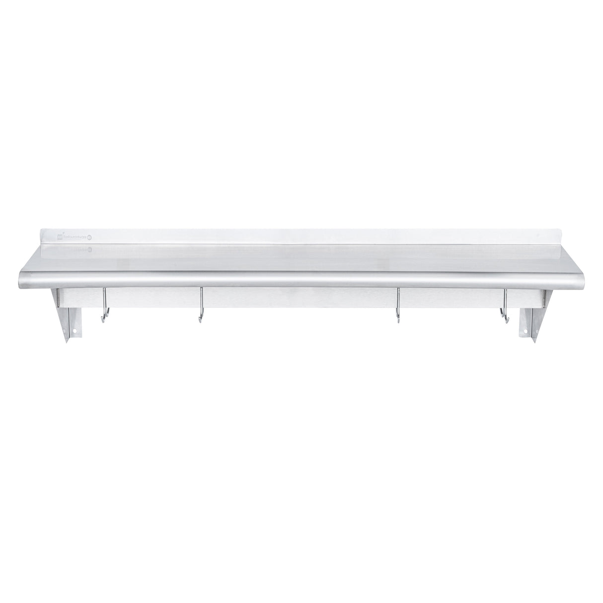 Rack, Pot, 15 x 48 Inch, Wall Mounted, Stainless Steel, 18 Hook, with Shelf,1 - 1 EACH