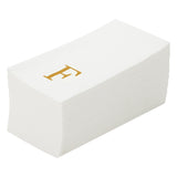 Towels, Guest, Paper, White, with Gold Sans Serif Font Letter F, Air Laid, 15.75 x 8 Inch, Rectangular, Linen-Feel,50 - 1 EACH