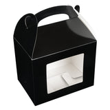 Boxes, Gable & Lunch, Bio Tek 10 x 7 x 8 Inch, Greaseproof Paper, Black, with Window,25 - 1 EACH