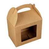 Boxes, Gable & Lunch, Bio Tek 10 x 7 x 8 Inch, Greaseproof Paper, Kraft, with Window,25 - 1 EACH