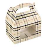 Boxes, Gable & Lunch, Bio Tek 4 x 2.50 x 2.50 Inch, Paper, Plaid, with Window,25 - 1 EACH