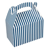 Boxes, Gable & Lunch, Bio Tek 8.50 x 4.75 x 5.50 Inch, Paper, Blue & White,25 - 1 EACH