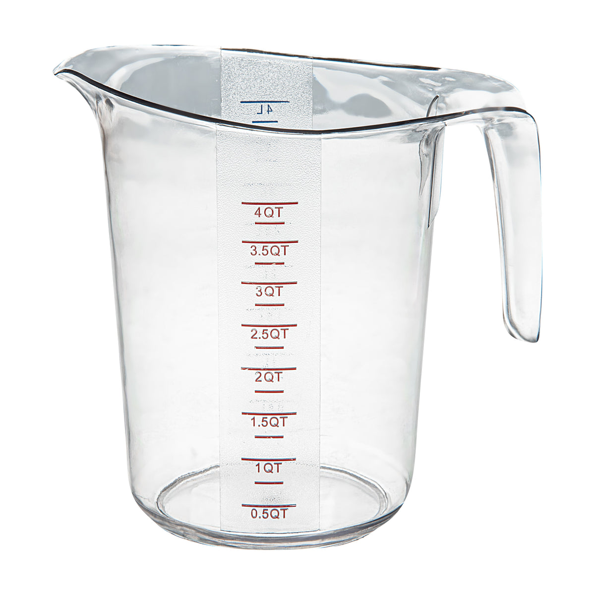 Cup, Measuring, 4 Quart, Clear, Plastic, 9.50 x 7.25 x 9.50 Inch,1 - 1 EACH