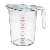 Cup, Measuring, 4 Quart, Clear, Plastic, 9.50 x 7.25 x 9.50 Inch,1 - 1 EACH