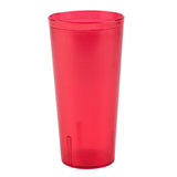 Tumblers, Plastic, Bev Tek, Red 24 Ounce, SAN, Pebbled, 3.50 x 3.50 x 7 Inch,10 - 1 EACH