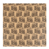 Food Wrap & Basket Liners, RW Base 12 x 12 Inch, Greaseproof Paper, Kraft, Triple Decker Print,200 - 1 EACH