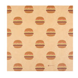 Food Wrap & Basket Liners, RW Base 12 x 12 Inch, Greaseproof Paper, Kraft, Mini Burger Print,200 - 1 EACH