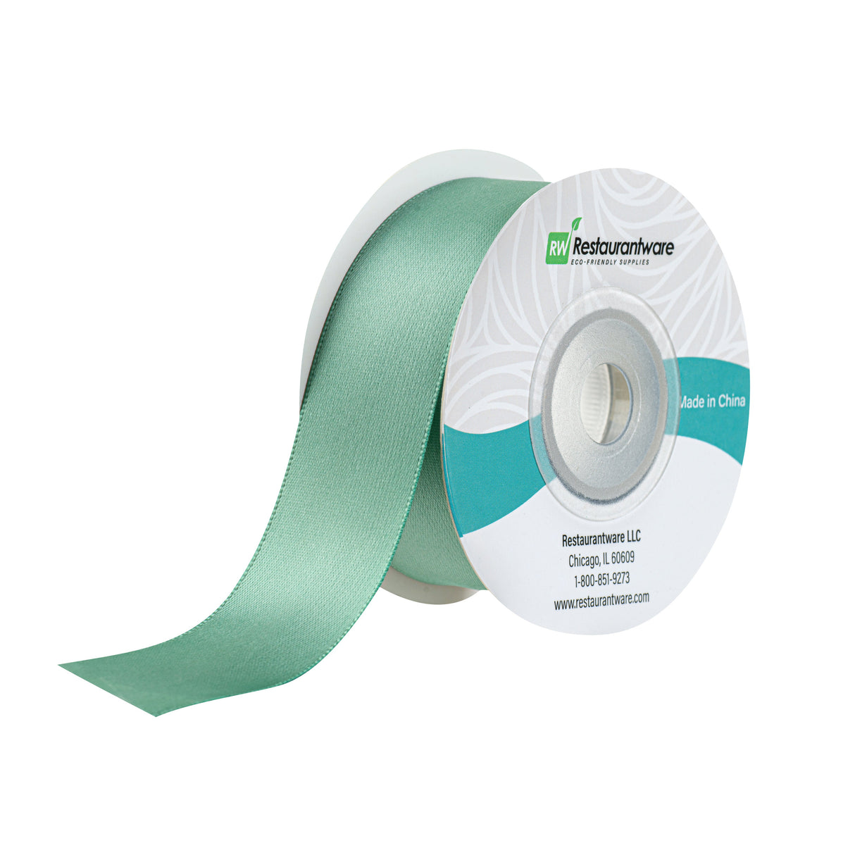 Ribbons, Satin, Gift Tek 1 Inch, Single-Face, Dark Shale Green, Polyester, 10 Yard,1 - 30 FOOT