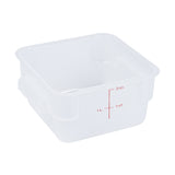 Containers, Food Storage, Met Lux 2 Quart, Square, Translucent, 7 x 7 x 4 Inch, with Green Volume Markers,1 - 1 EACH