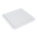 Lid, Met Lux, White, Plastic, Square, for 12/18/22 Quart Food Storage Conta,1 - 1 EACH