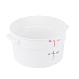 Containers, Food Storage, Met Lux 2 Quart, Round, White, 7.25 x 7.25 x 4.25 Inch, with Red Volume Markers,1 - 1 EACH