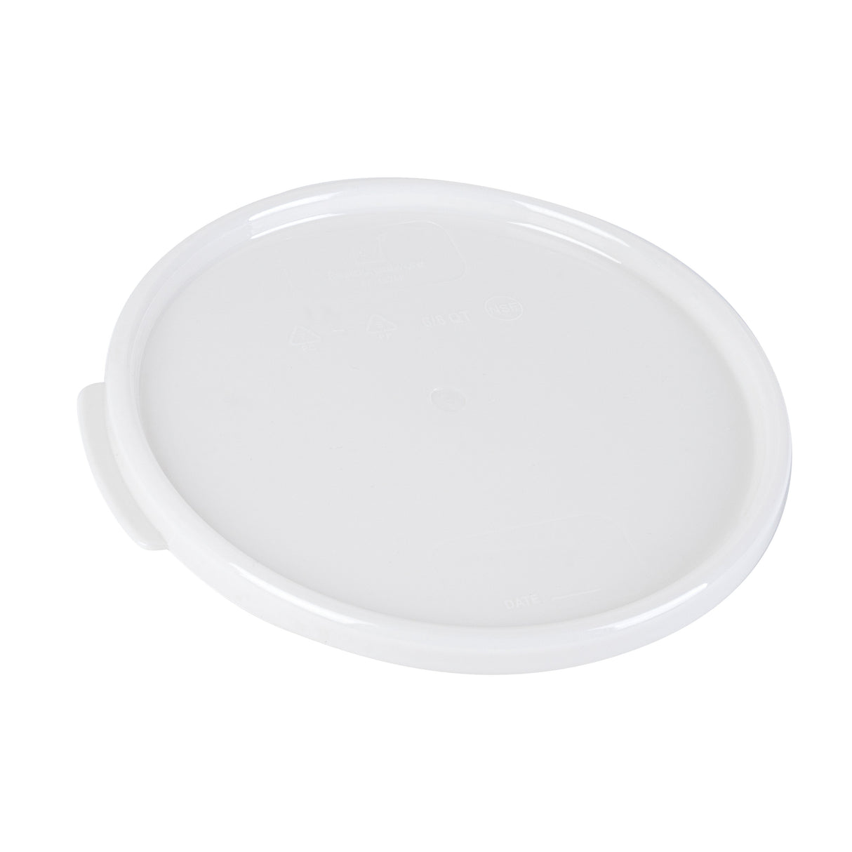 Lid, Met Lux, White, Plastic, Round, for 6 & 8 Quart Food Storage Containe,1 - 1 EACH