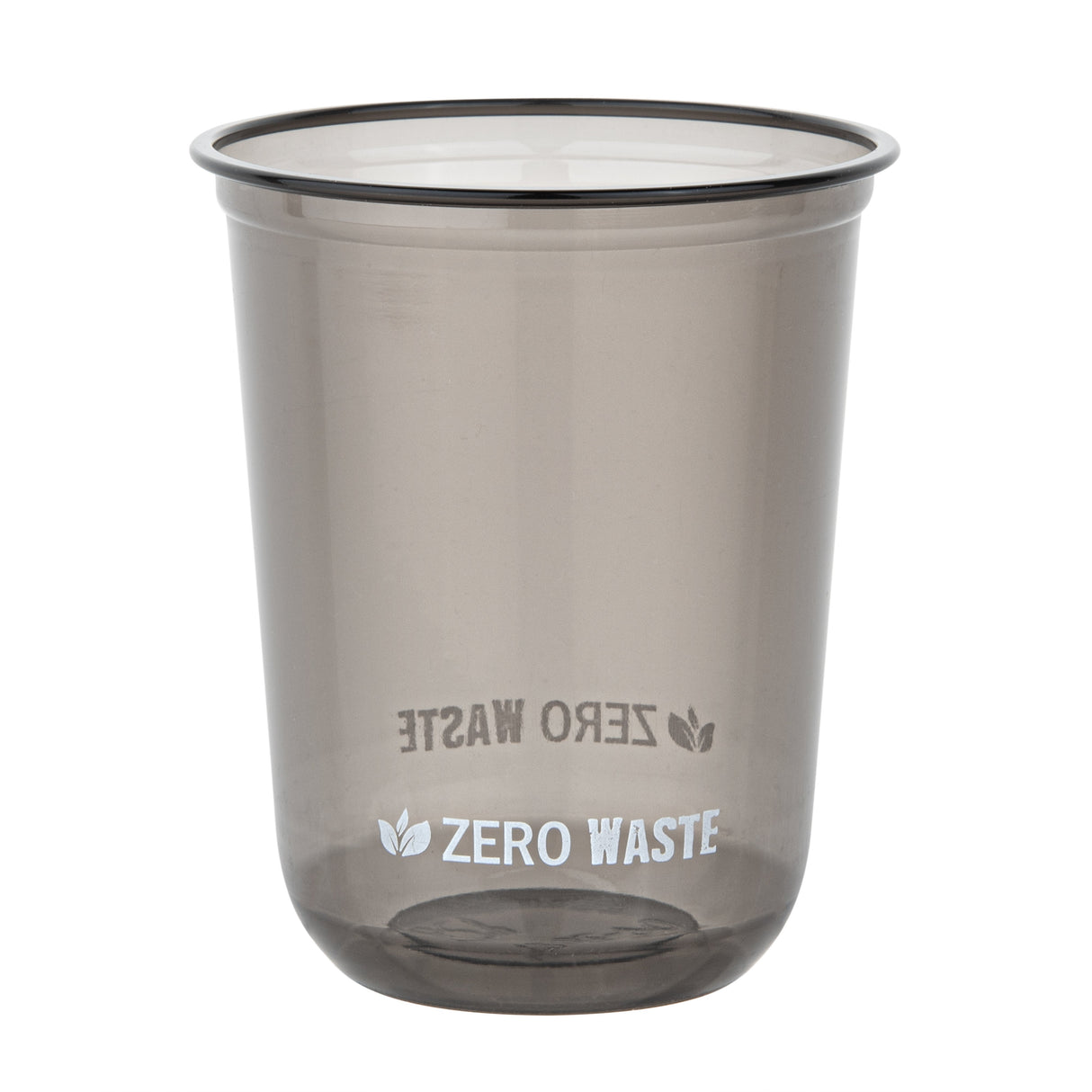 Cups, Zero Waste 12 Ounce, Plastic, Black, 3.50 x 3.50 x 4.25 Inch, U-Shape Rounded Bottom, PLA,100 - 1 EACH