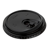 Lids, Sippy Cup & Straw, Zero Waste, Plastic, Black, 3.50 x 3.50 x 0.75 Inch, Round, for 12/16/24 Ounce Cups, PLA,100 - 1 EACH