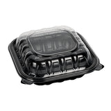 Containers, Thermo Tek 34 Ounce, Plastic, Black, 8 x 8 x 3 Inch, Clamshell,50 - 1 EACH
