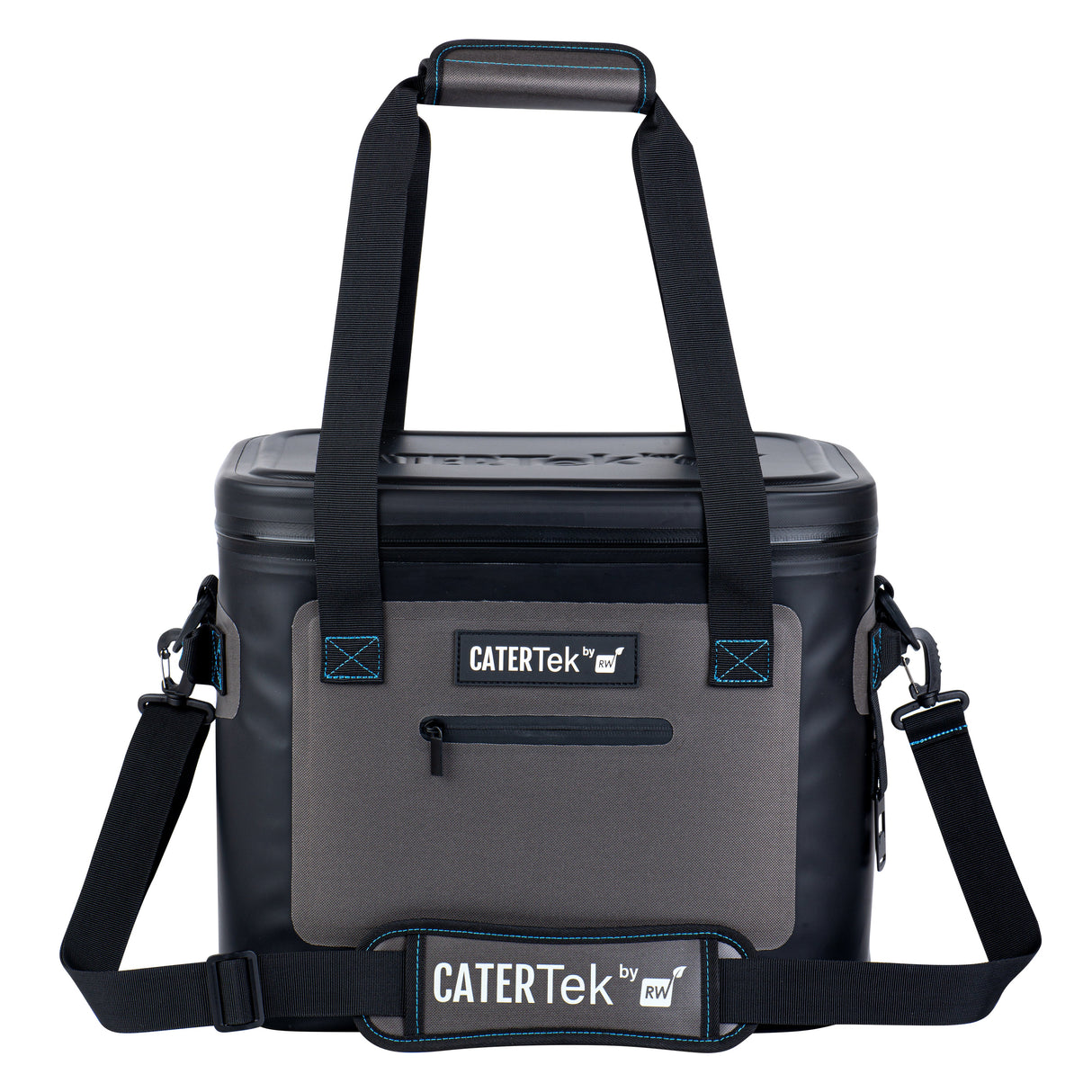 Coolers, Soft, Cater Tek 18.50 x 10.75 x 12.75 Inch, Insulated, Black & Gray, with Bottle Opener, Holds 30 Cans,1 - 1 EACH