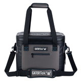 Coolers, Soft, Cater Tek 18.50 x 10.75 x 12.75 Inch, Insulated, Black & Gray, with Bottle Opener, Holds 30 Cans,1 - 1 EACH