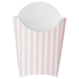 Containers, To-Go Fry & Snack, Bio Tek 4 Ounce, Paper, Pink & White Stripe, 4.75 x 3.50 x 5 Inch,100 - 1 EACH