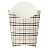 Containers, To-Go Fry & Snack, Bio Tek 4 Ounce, Paper, Plaid, 4.75 x 3.50 x 5 Inch,100 - 1 EACH