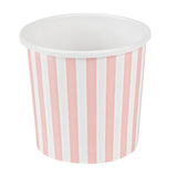 Containers, Soup, Bio Tek 12 Ounce, Paper, Pink & White Stripe, 3.50 x 3.50 x 3.50 Inch, Round,8 - 25 COUNT