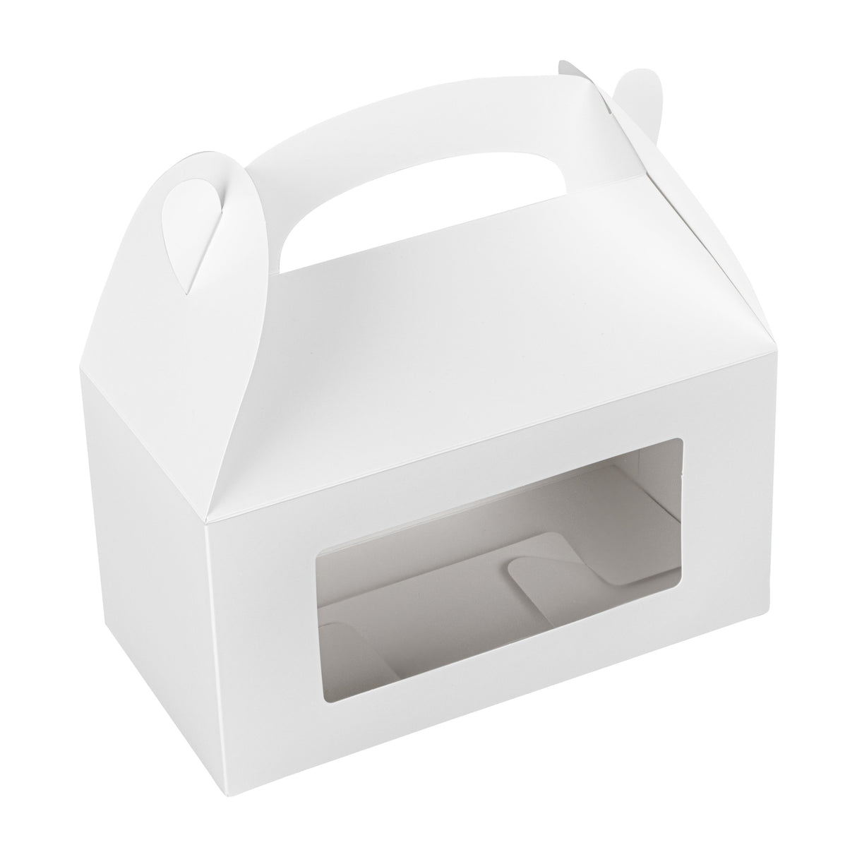 Boxes, Gable & Lunch, Bio Tek 9.50 x 5 x 5 Inch, Greaseproof Paper, White, with Window,4 - 25 COUNT