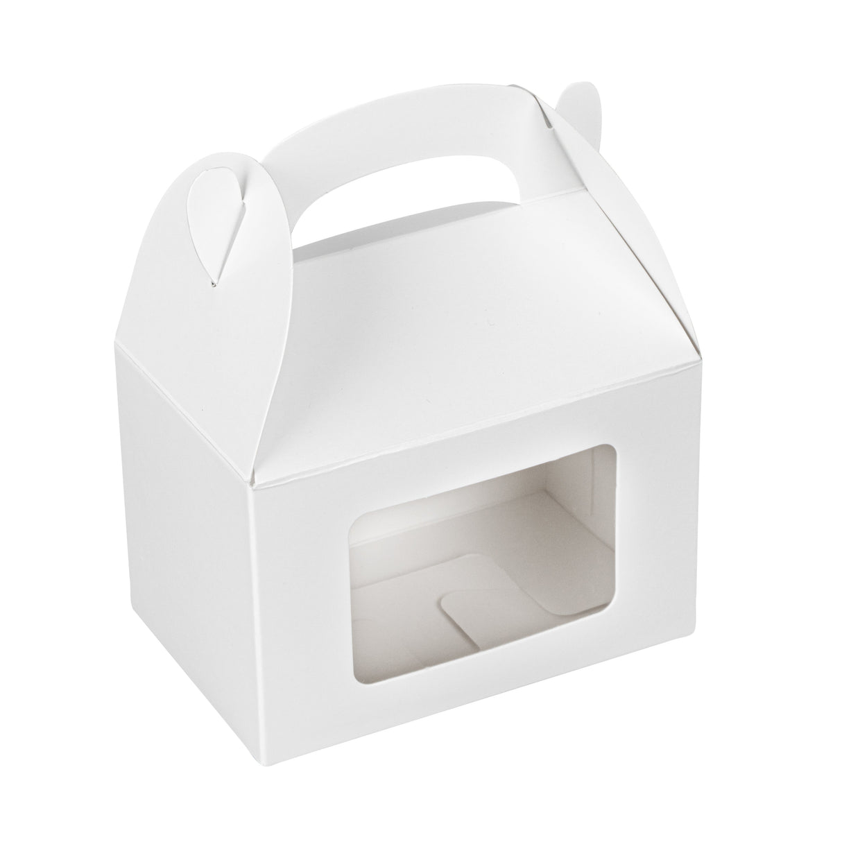 Boxes, Gable & Lunch, Bio Tek 4 x 2.50 x 2.50 Inch, Greaseproof Paper, White, with Window,4 - 25 COUNT
