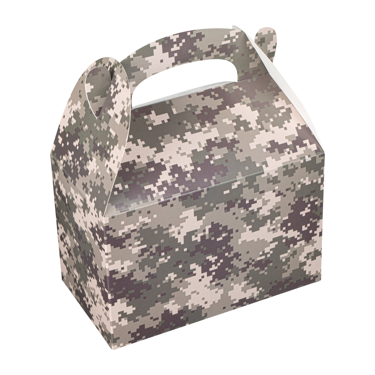 Boxes, Gable & Lunch, Bio Tek 8.50 x 4.75 x 5.50 Inch, Paper, Camouflage,4 - 25 COUNT